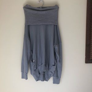 Gray Fleece Pullover Sweater